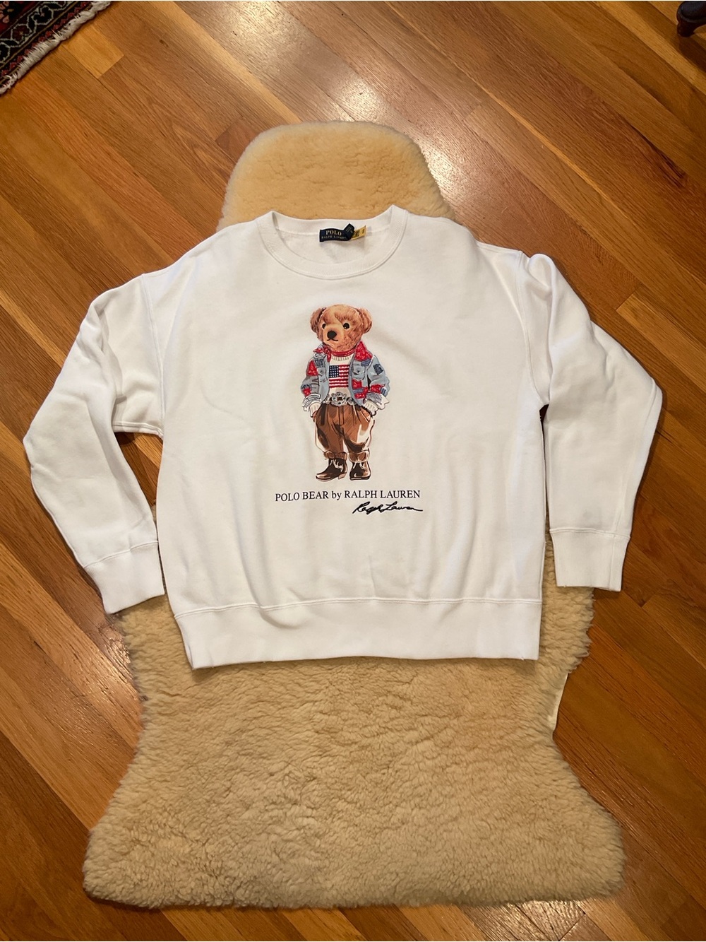 Polo by Ralph Lauren white bandana Polo Bear sweatshirt